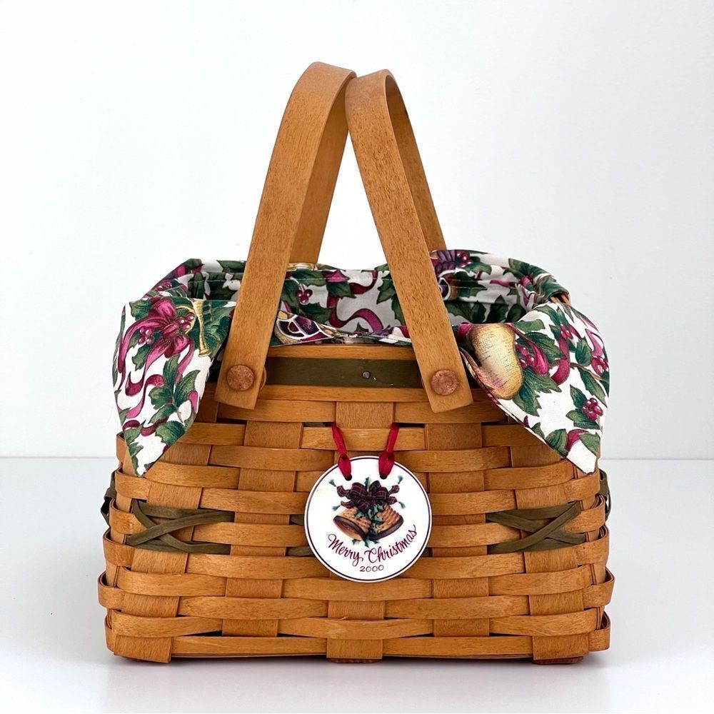 LONGABERGER 2000 Christmas Collection Deck the Hall Handwoven Basket